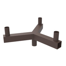 30 in. 120-Degree Triple Low Profile Bullhorn Mounting Bracket Tenon Adapter for Round Outdoor Pole Lights
