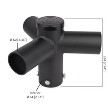 11 inch 120-Degree Triple Spoke Bracket for LED Outdoor Pole Lights