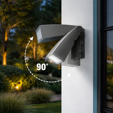 J&H LED 12-Watt Bronze LED Wall Pack Light, Dimmable, Selectable CCT 2700K/4000K/5000K, Outdoor Security Light