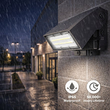 J&H LED 12-Watt Bronze LED Wall Pack Light, Dimmable, Selectable CCT 2700K/4000K/5000K, Outdoor Security Light