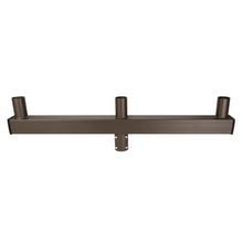 60 in. 180-Degree Triple In Line Low Profile Bullhorn Mounting Bracket Tenon Adapter for Round Outdoor Pole Lights
