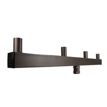 64 in. 180-Degree Quad In-Line Low Profile Bullhorn Mounting Bracket Tenon Adapter for Round Outdoor Pole Lights