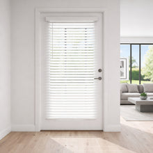 Cordless 2″ Faux Wood Blind, 23″ W x 72″ H, Door Mount, White