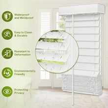 Cordless 2″ Faux Wood Blind, 22″ W x 84″ H, Door Mount, White