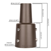 3 in. Round Mounting Bracket for Outdoor Pole Lights