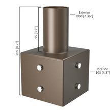 4 in. Square Mounting Bracket for Outdoor Pole Lights
