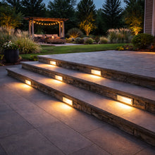 J&H LED 6W Horizontal LED Step Light, Gray Recessed Wall Light
