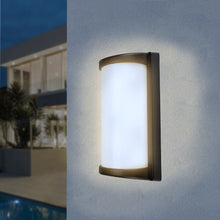 Aluminum Outdoor Cylinder Dusk-to-Dawn Wall-Mount Lantern Sconce