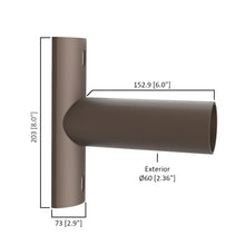 8 in. Side Tenon for Round Outdoor Pole Lights