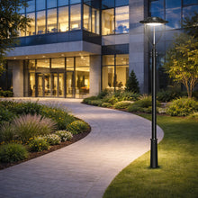 J&H LED 80-Watt LED Post Top Light, Dimmable, Selectable 3CCT