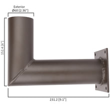 9.1 inch 90-Degree Arm Wall Bracket for LED Outdoor Pole Lights