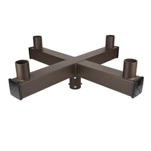 25 in. 90-Degree Quad Low Profile Bullhorn Mounting Bracket Tenon Adapter for Round Outdoor Pole Lights