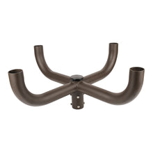 17 in. 90-Degree Quad Bullhorn Mounting Bracket Tenon Adapter for Round Outdoor Pole Lights