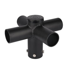 9 inch 90-Degree Quad Spoke Bracket for Round LED Outdoor Pole Lights