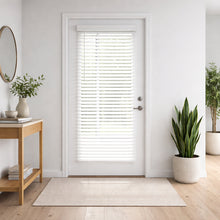 Cordless 2″ Faux Wood Blind, 22″ W x 84″ H, Door Mount, White
