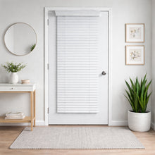 Cordless 2″ Faux Wood Blind, 24″ W x 84″ H, Door Mount, White