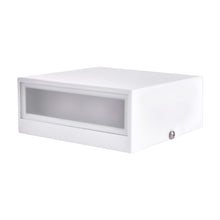 5.5 in. 1-Light White Square LED Outdoor Wall Light Lantern Sconce with Selectable CCT