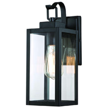 13 in. 1-Light Matte Black Outdoor Wall Lantern Sconce