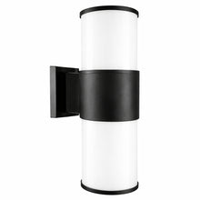 13 in. 2-Light Matte Black Outdoor Wall Lantern Sconce