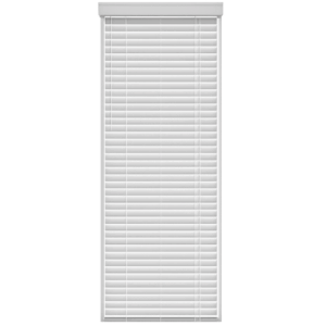 Faux Wood 2-inch Blinds White 24×84 Door Mount