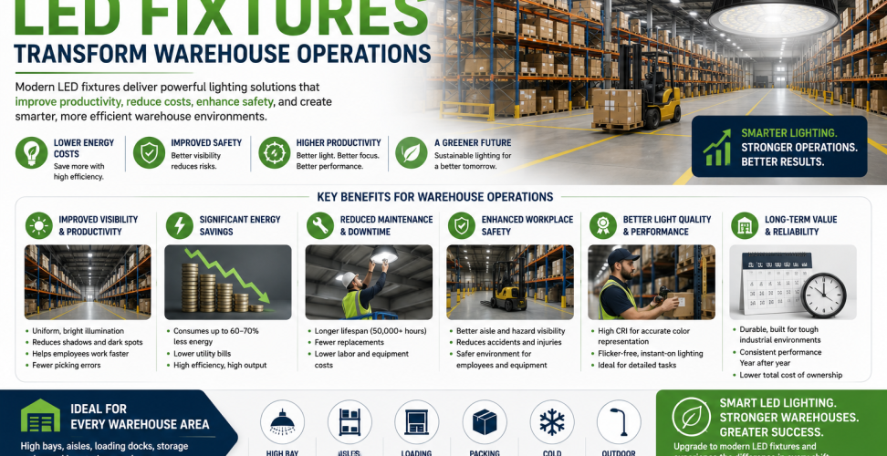 How Modern LED Fixtures Transform Warehouse Operations